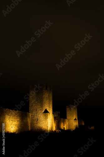 Town Wall in Visby, Sweden at Night