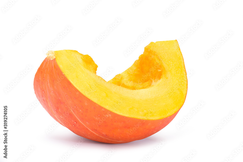 large pieces of pumpkin isolate on white large pieces of pumpkin isolate on white