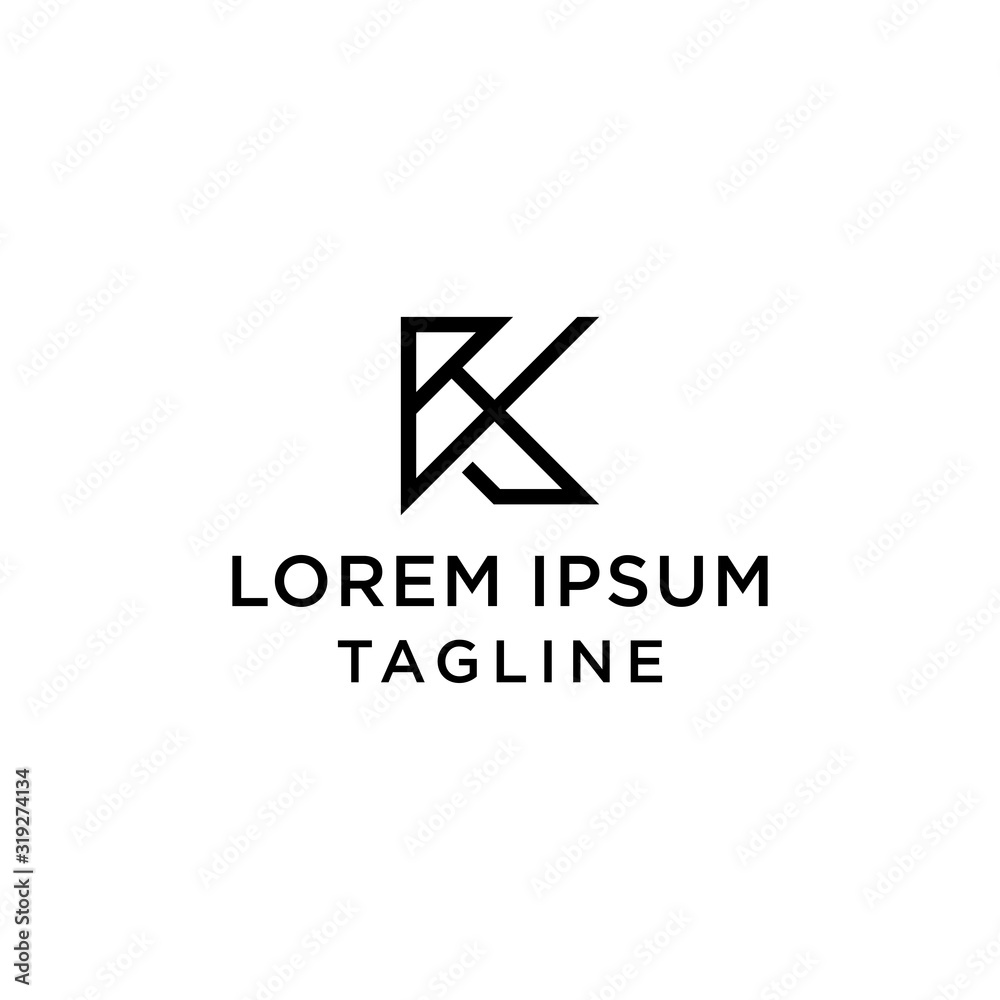 abstract Initial letter F, K. A logo design template abstract Initial letter F, K. A logo design template