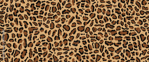 Leopard pattern seamless design, vector illustration, trendy background. Animal design. Brown, orange, yellow