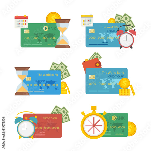 Credit card debt repayment concept.