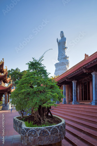 Phu Quoc island, Vietnam - March 31, 2019: Ho Quoc Pagoda. Vietnam travel.