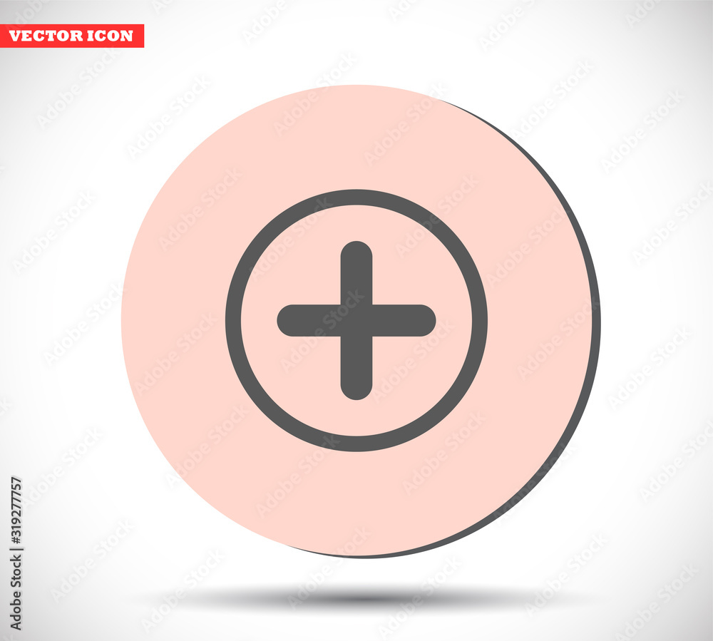 Plus vector icon , lorem ipsum Flat design Plus vector icon , lorem ipsum Flat design