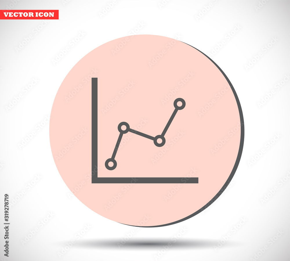 Chart vector icon , lorem ipsum Flat design Chart vector icon , lorem ipsum Flat design