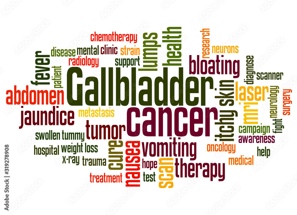Gallbladder cancer word cloud concept 2