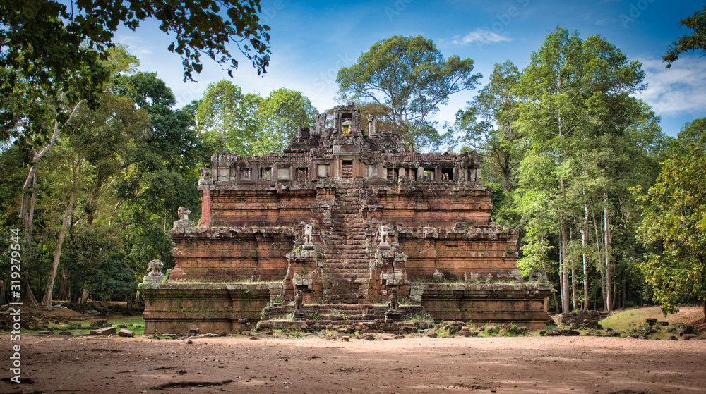 Phimeanakas Temple site among the ancient ruins of Angkor Wat