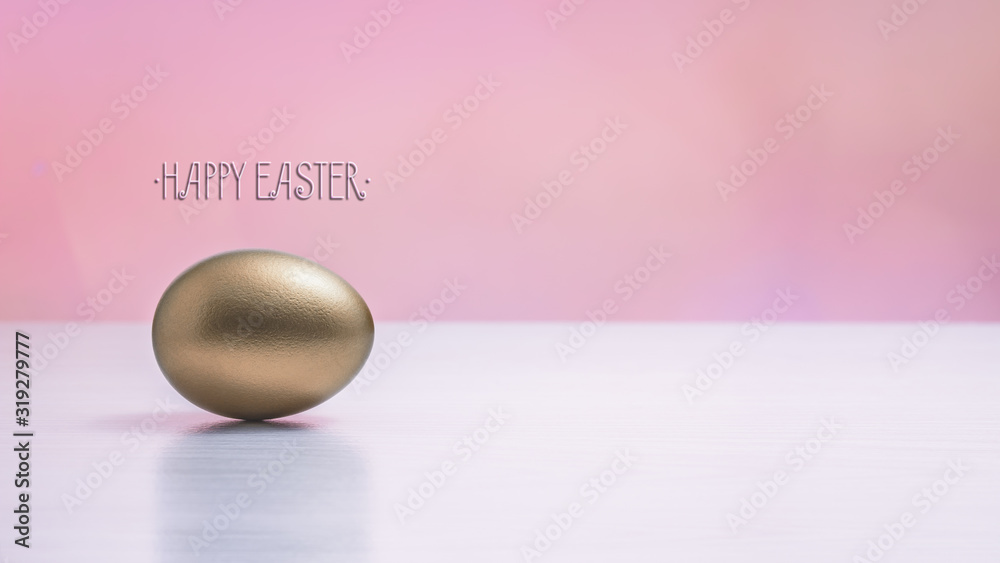 Easter Golden egg, background design, greeting card. Happy Easter!