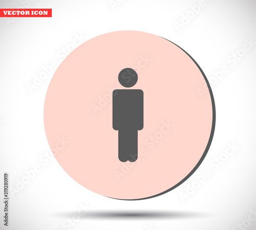 Human vector icon , lorem ipsum Flat design