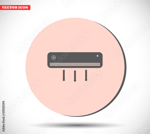 Conditioning vector icon , lorem ipsum Flat design
