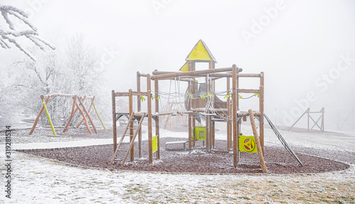 Playground in the park in w...