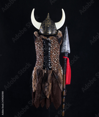 warrior woman dress on mannequin