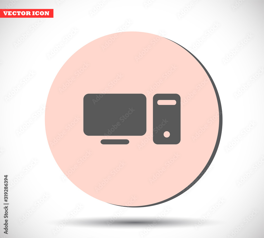 Computer vector icon , lorem ipsum Flat design Computer vector icon , lorem ipsum Flat design
