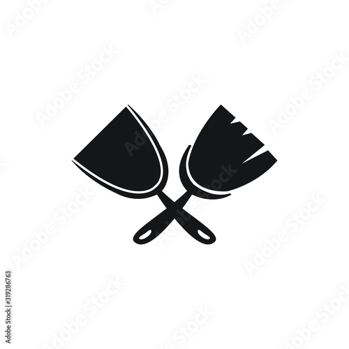 Dust and pan vector symbol 