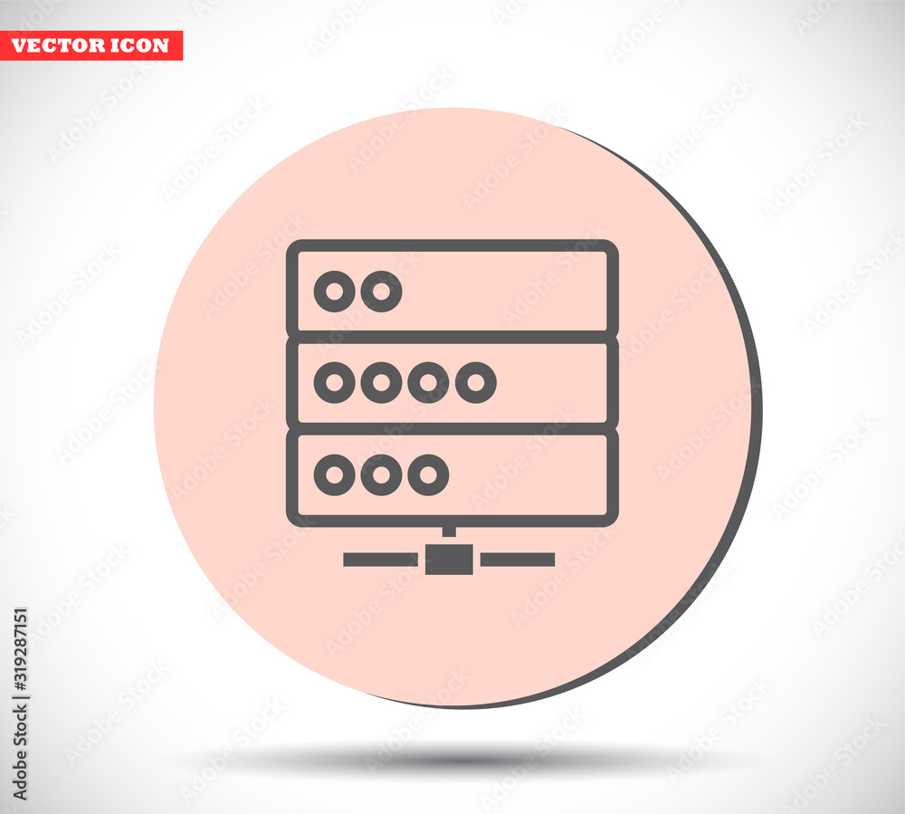Server vector icon , lorem ipsum Flat design Server vector icon , lorem ipsum Flat design