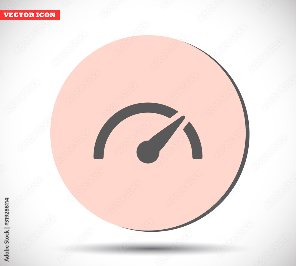 Speedometer vector icon , lorem ipsum Flat design Speedometer vector icon , lorem ipsum Flat design