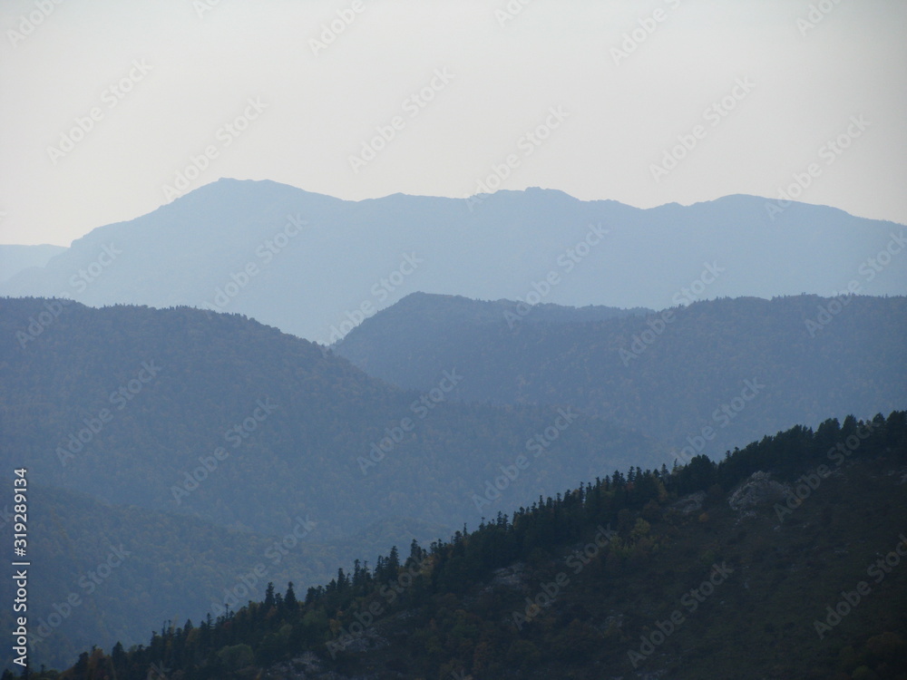 Fototapeta premium evening in the mountains