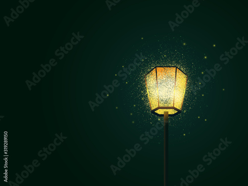 Retro outdoor city lamp.