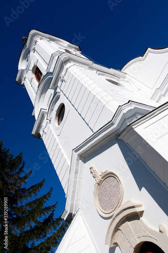 Baroque style calvinist church in Szabadszallas, Hungary photo