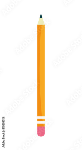 back to school education wooden pencil with eraser supply
