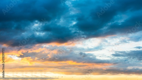 Beautiful lowering sky  clouds  abstract background