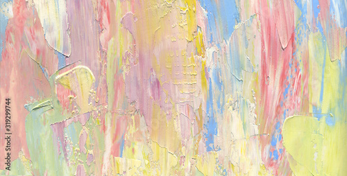 Pastel color abstract background. Natural texture of oil paint. High detail.