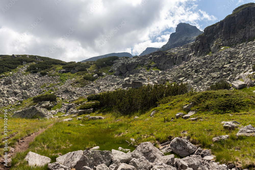 Landscape of Prekorech circus, Rila Mountain, Bulgaria Landscape of Prekorech circus, Rila Mountain, Bulgaria