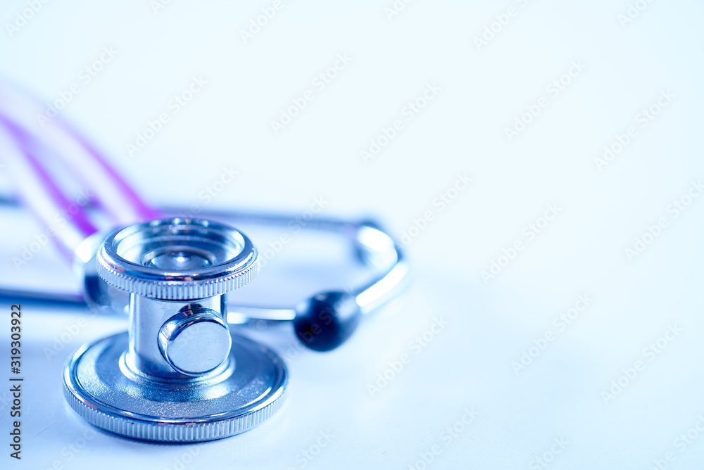 Stethoscope with reflection. stethoscope background.Conceptc of medicine Stethoscope with reflection. stethoscope background.Conceptc of medicine