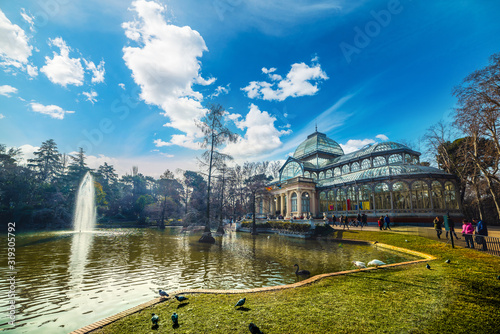 Crystal Palace in El Retiro park in Madrid