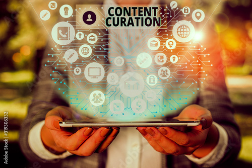 Canvas Print Handwriting text Content Curation