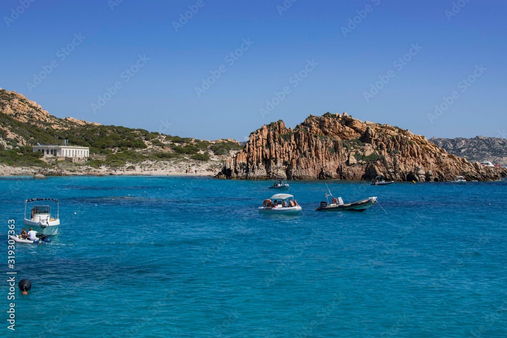 View of the Maddalena Archipelago in Sardinia