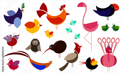 bird minimalistic graphic collection