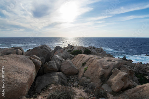 Sunset at Capo Testa in Sardinia photo