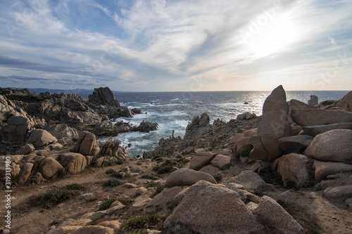 Sunset at Capo Testa in Sardinia photo