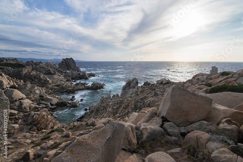 Sunset at Capo Testa in Sardinia photo