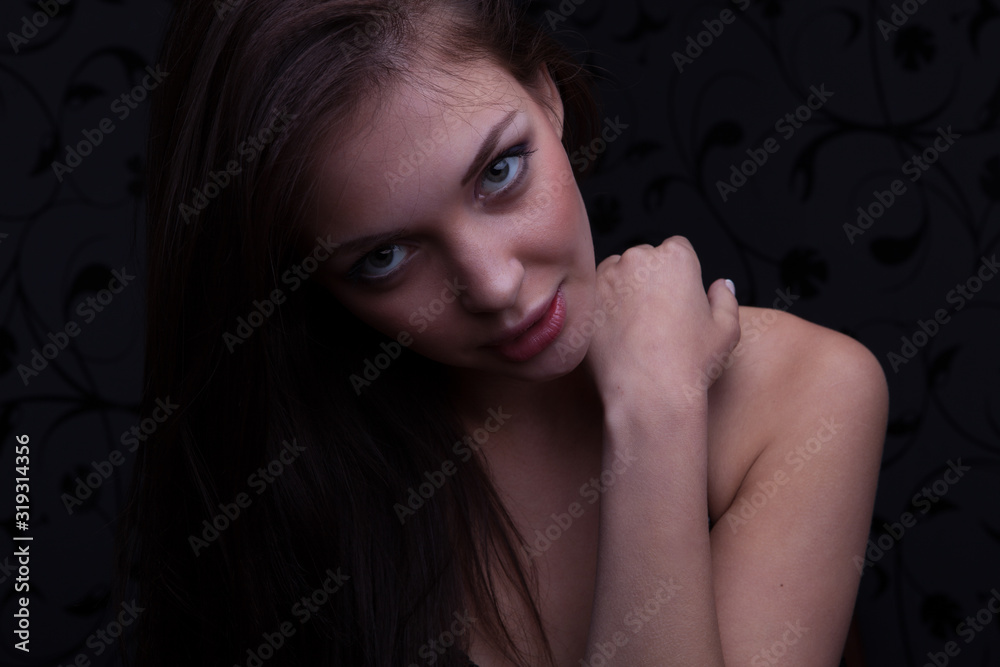Young beautiful stylish girl in modern interior. Young beautiful stylish girl in modern interior.