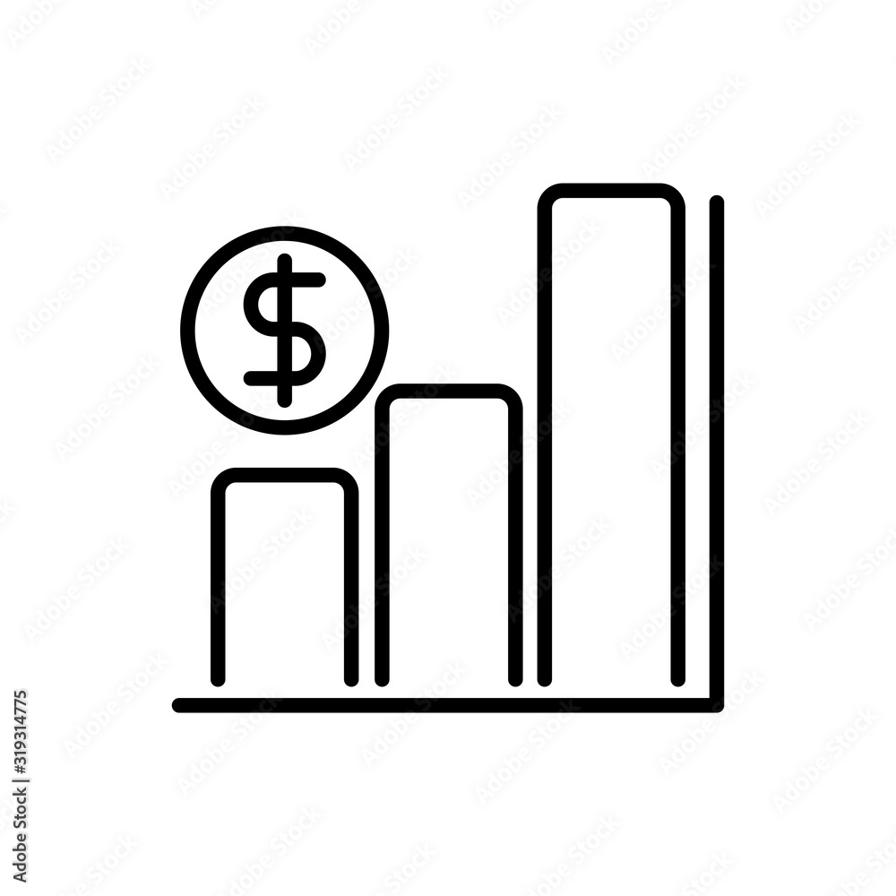 statistics report coin business cash money line design statistics report coin business cash money line design