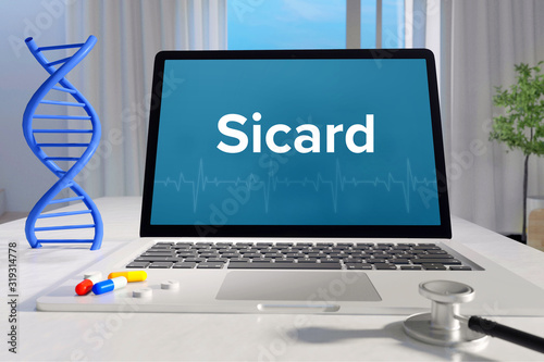 Sicard – Medizin/Gesundheit. Computer im Büro mit Begriff auf dem Bildschirm. Arzt/Gesundheitswesen photo