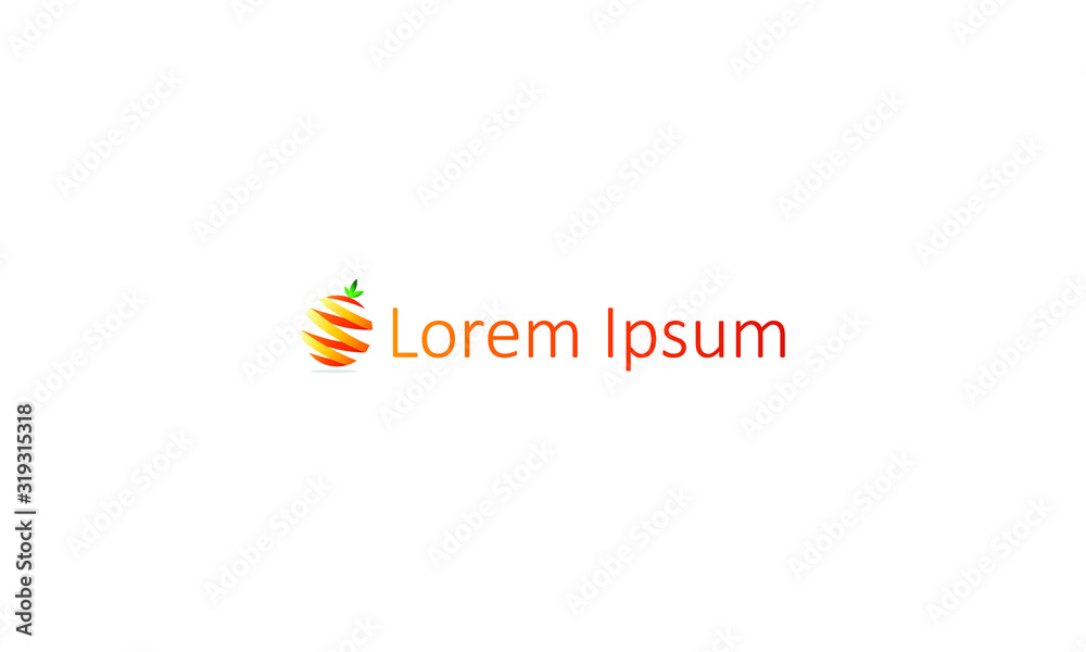 creative simple 3D Orange logo design template Vector icon illustration, for any business, energy drink or juice company creative simple 3D Orange logo design template Vector icon illustration, for any business, energy drink or juice company