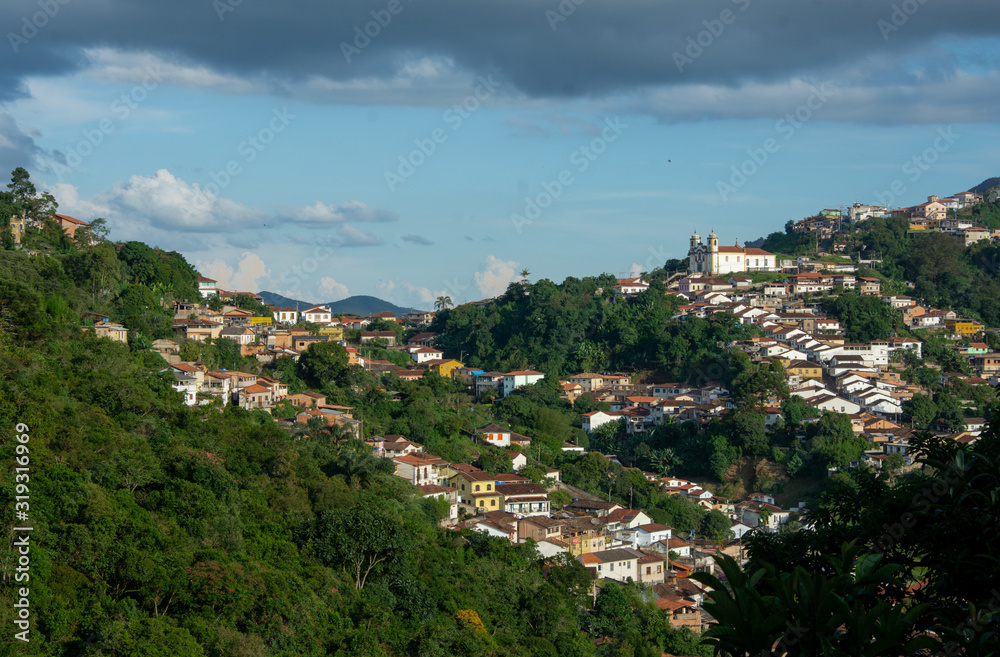 Cityscape of Ouro Preto city, Minas Gerais - Brazil.