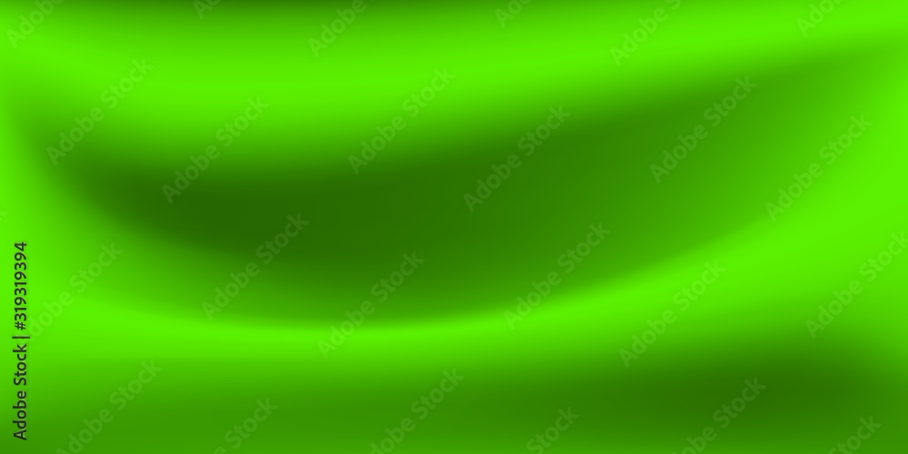 Abstract background with wavy surface in green colors