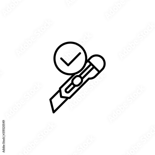 Vector, illustration, cutter icon