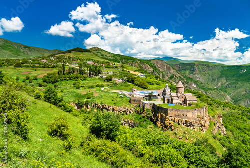 Aerial view of Tatev monastery in Armenia