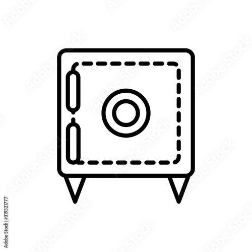 safe box financial business cash money line design