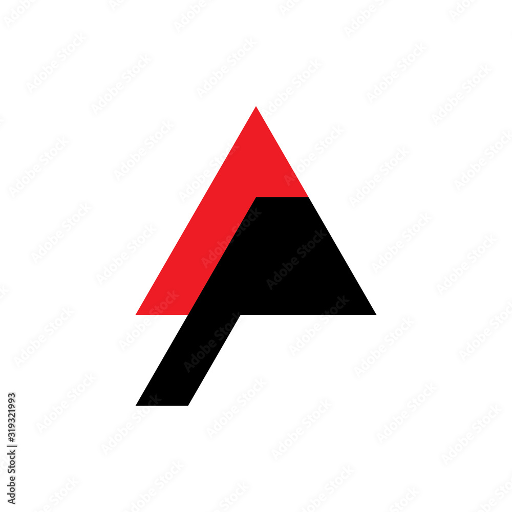 Triangle with AP letter logo design vector Triangle with AP letter logo design vector