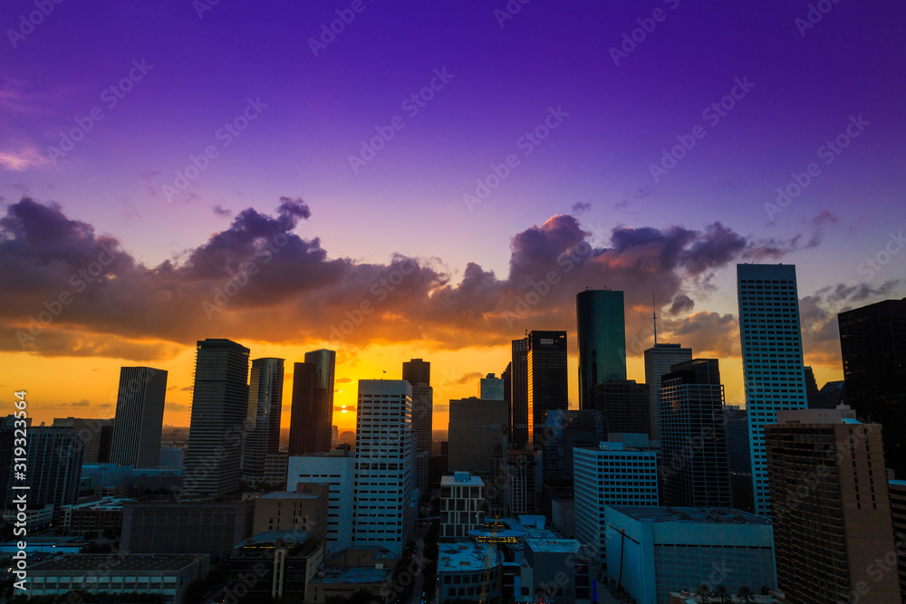 Fototapeta premium skyline at sunset