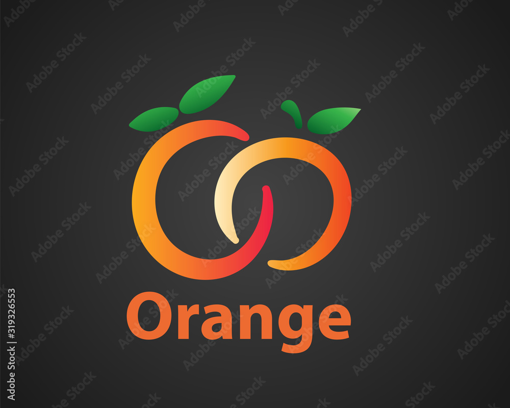 couple ring fruit orange logo design inspiration couple ring fruit orange logo design inspiration
