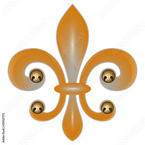 Isolated fleur de lys
