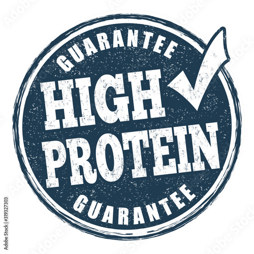 High protein sign or stamp