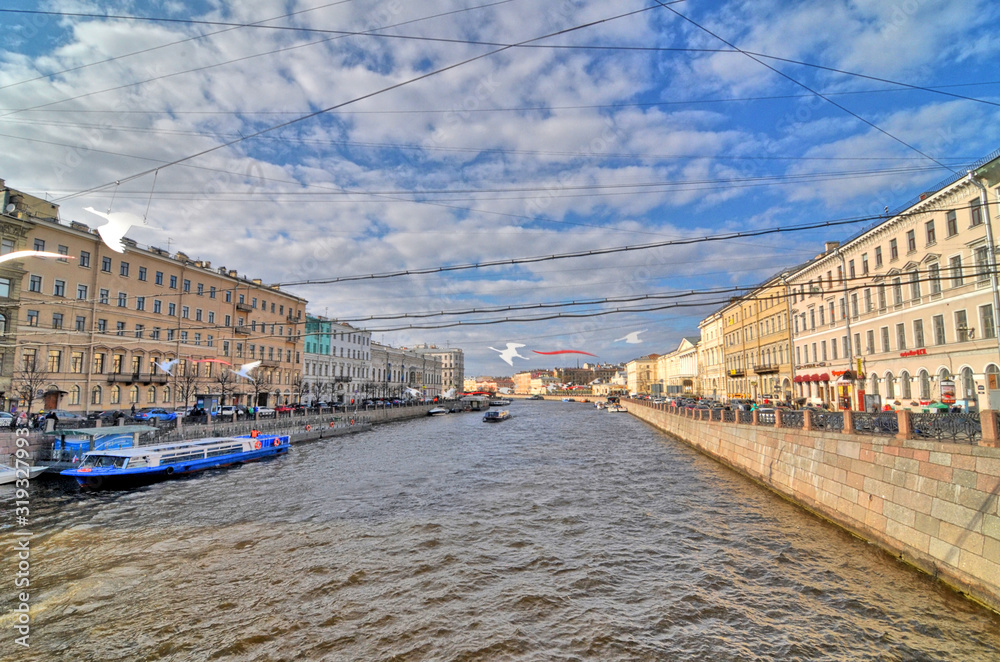 Naklejka premium Panorama Sankt Petersburga w Rosji