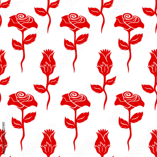 Rose silhouette pattern